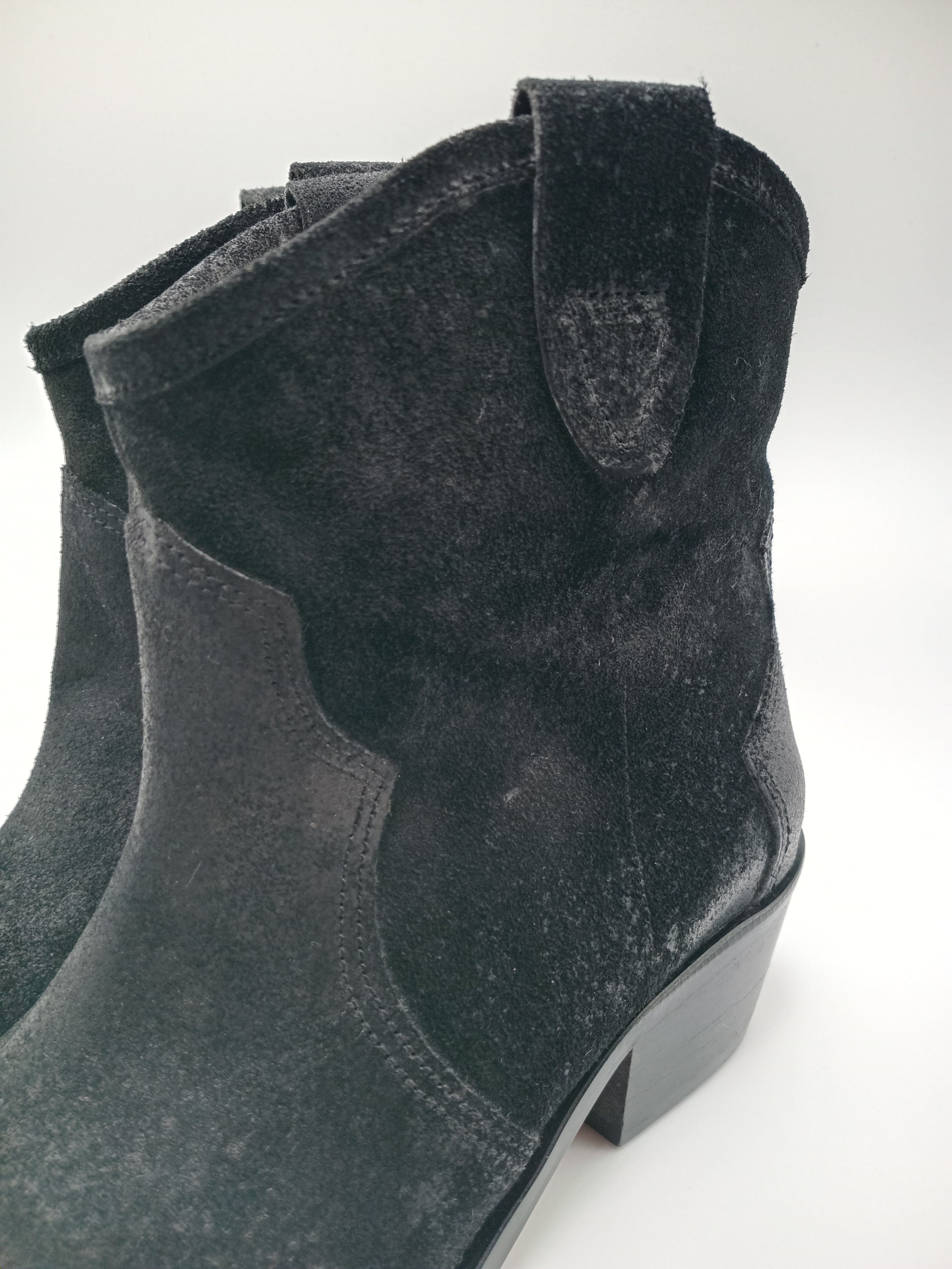 BOTA TEXANA BEAT SHOES PRETO COURO LISO BICUDO