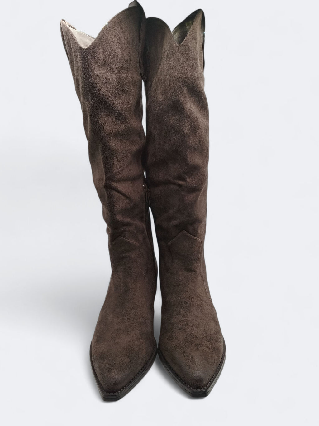 BOTA CAVALEIRA FINDLAY CASTANHO ESCURO CAMURÇA ZIPER BICUDO MONTARIA