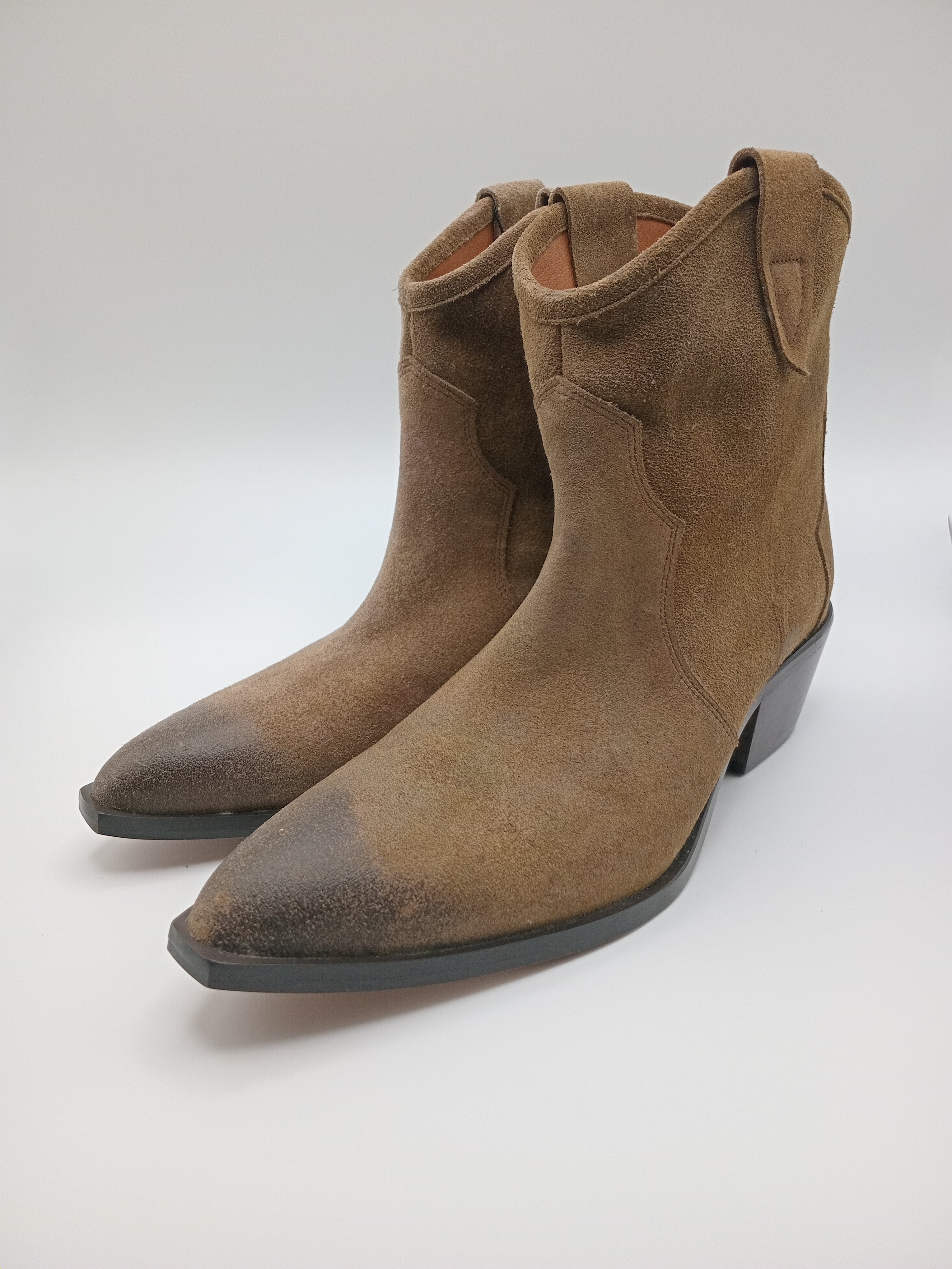 BOTA TEXANA BEAT SHOES CASTANHO COURO LISO BICUDO