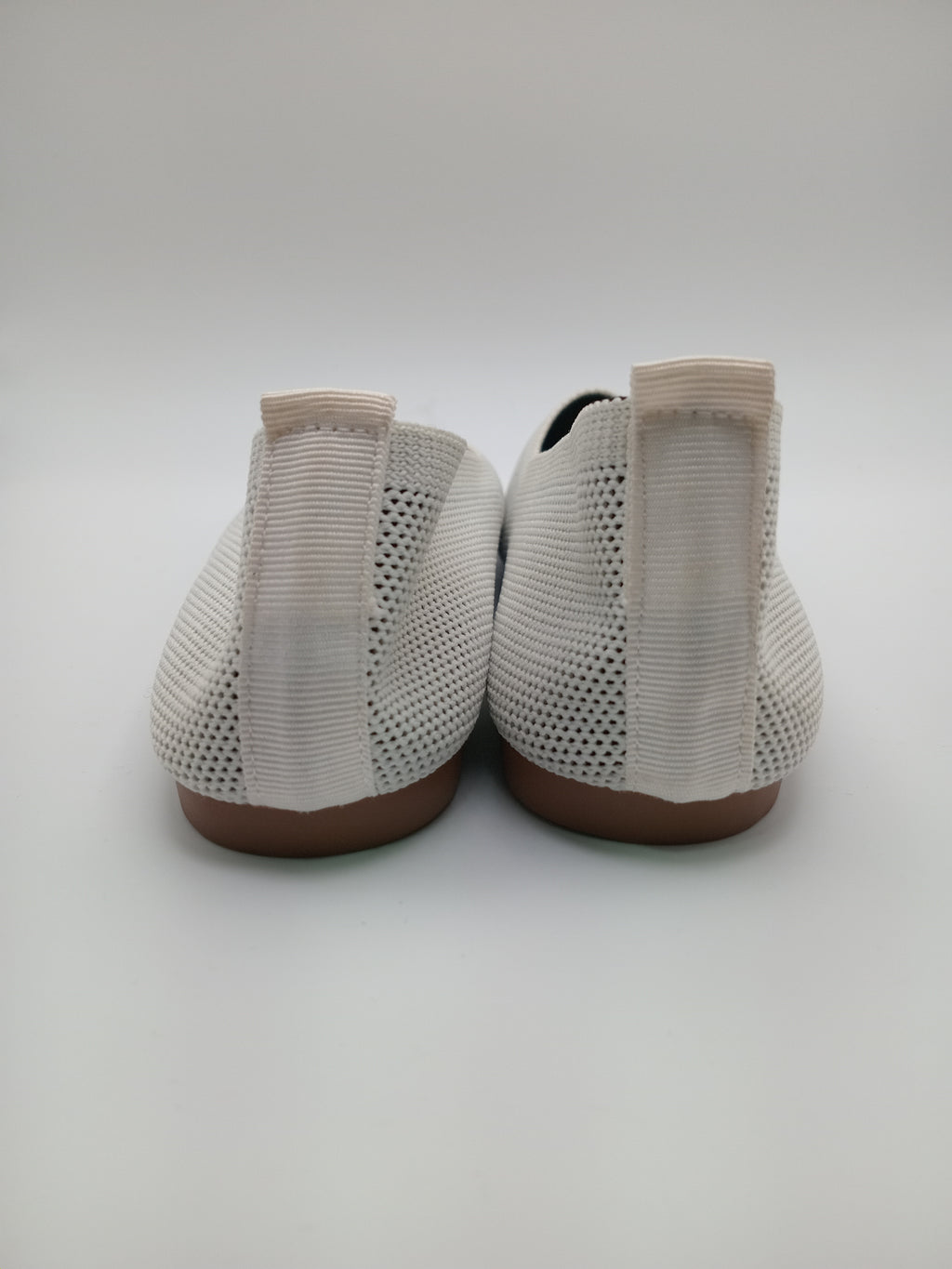 Sabrinas Confortáveis Fashion de Ponta Quadrada Malha Respirável Sem Atacadores; Sapatos Rasos Casuais Elegantes e Leves para Primavera e Verão; Design Moderno com Detalhe de Cor Contrastante.
