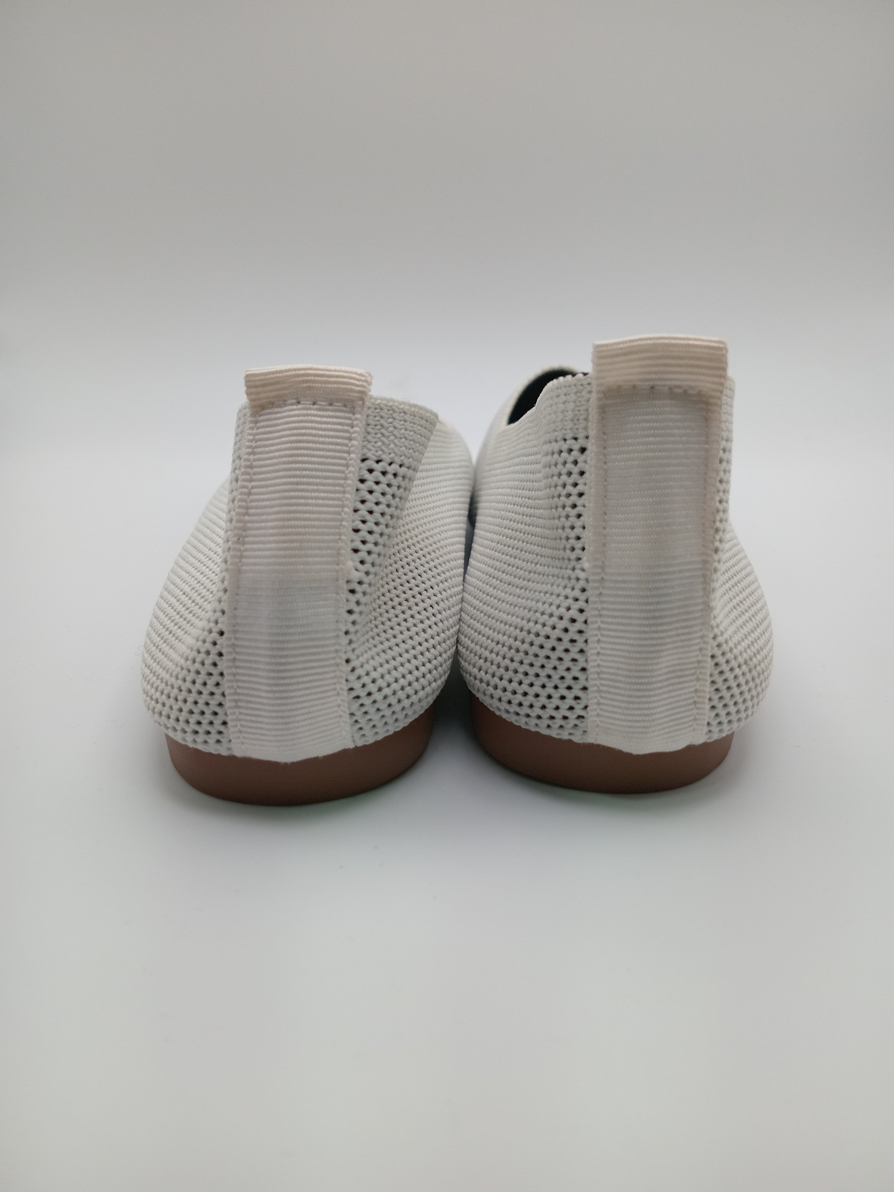 Sabrinas Confortáveis Fashion de Ponta Quadrada Malha Respirável Sem Atacadores; Sapatos Rasos Casuais Elegantes e Leves para Primavera e Verão; Design Moderno com Detalhe de Cor Contrastante.