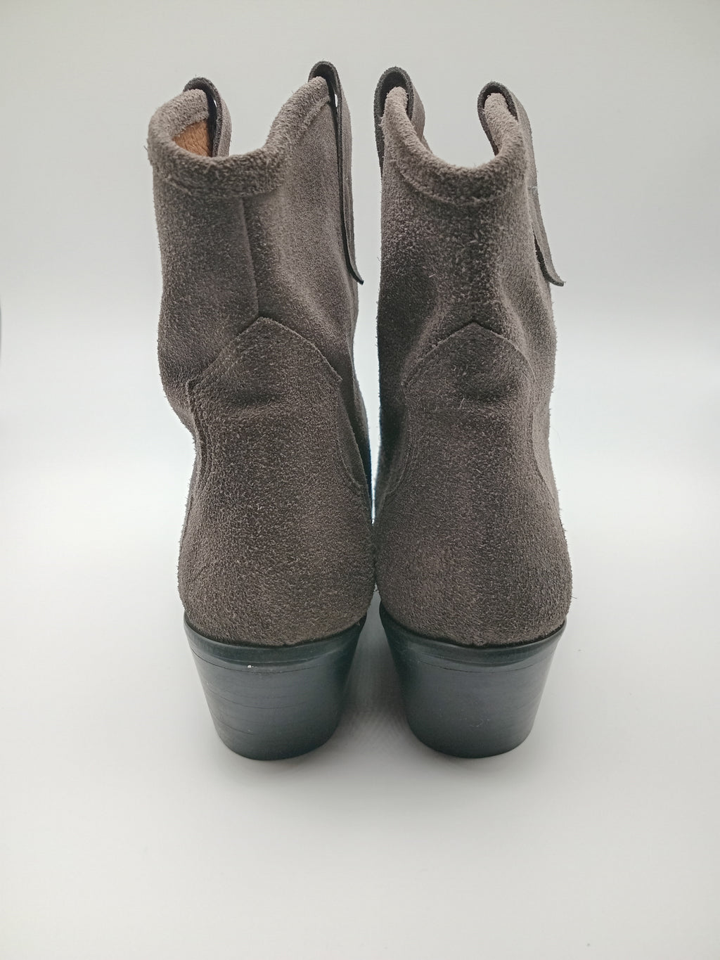 BOTA TEXANA BEAT SHOES CINZA COURO LISO BICUDO PONTA METAL