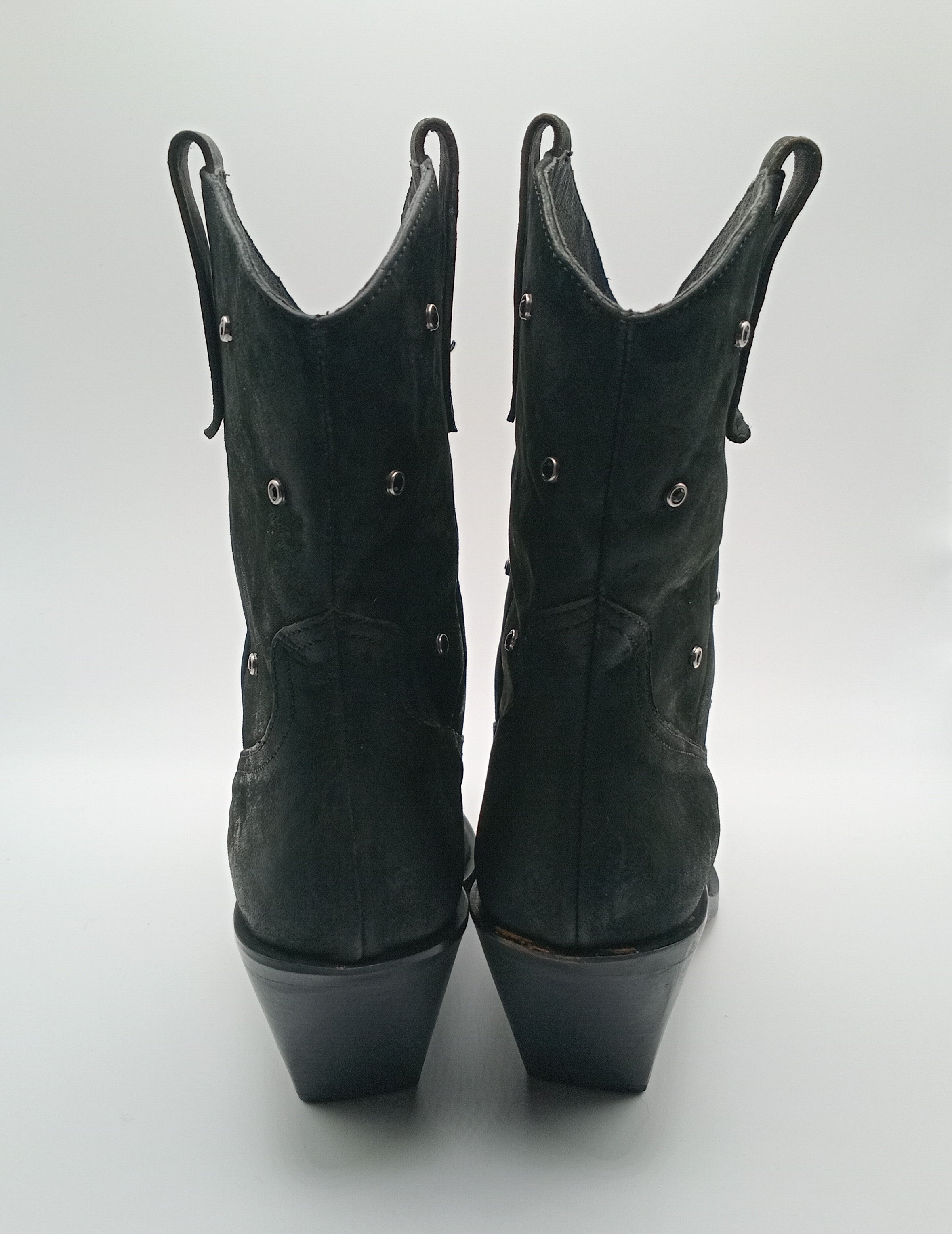 BOTA TEXANA BEAT SHOES PRETO COURO TAXAS BICUDO