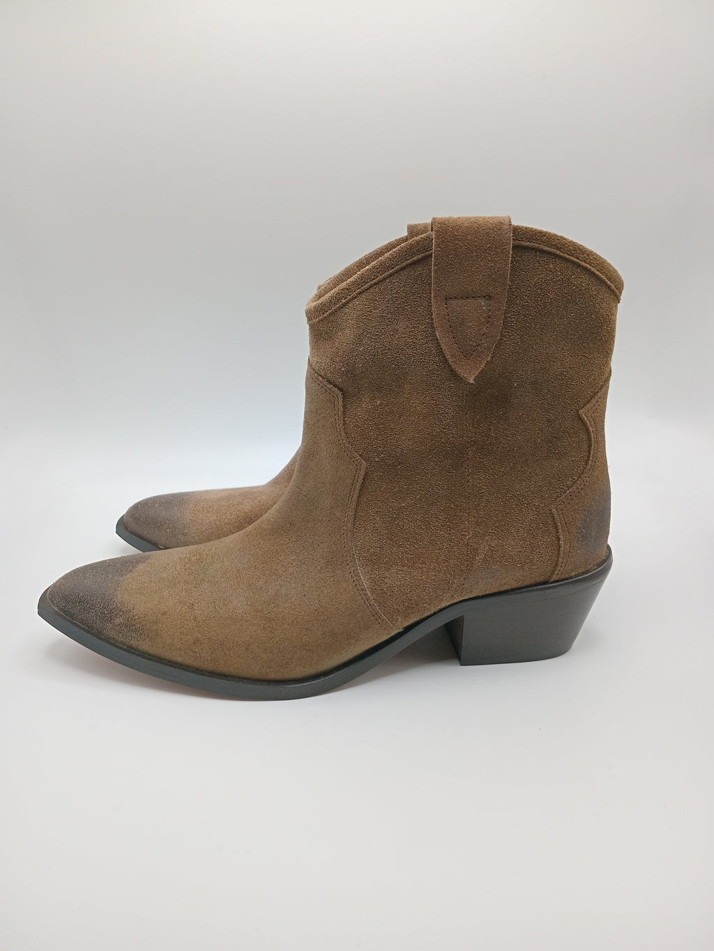 BOTA TEXANA BEAT SHOES CASTANHO COURO LISO BICUDO