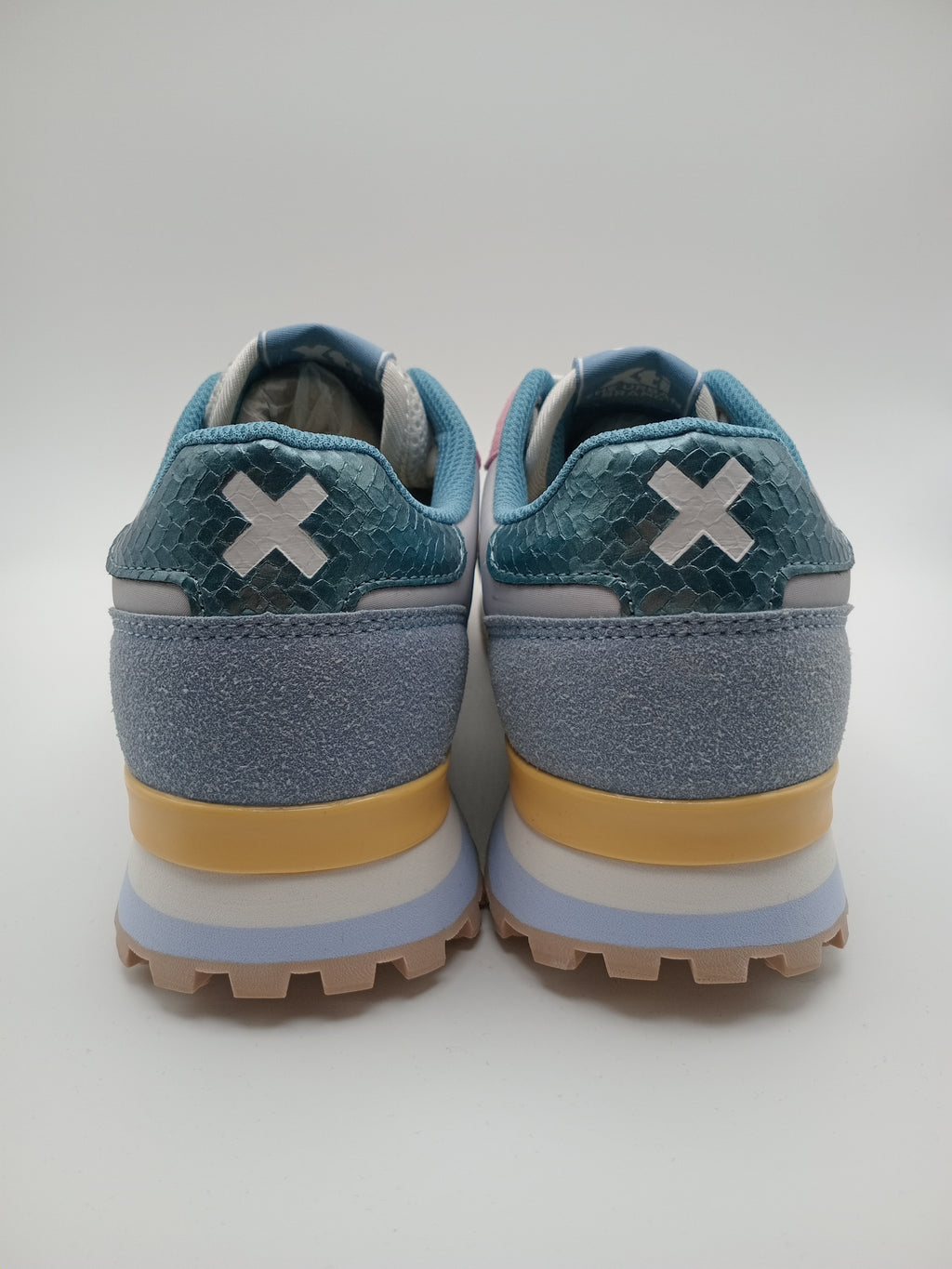 TÊNIS XTI AZUL CINZA AMARELO ROSA TECIDO SPORT
