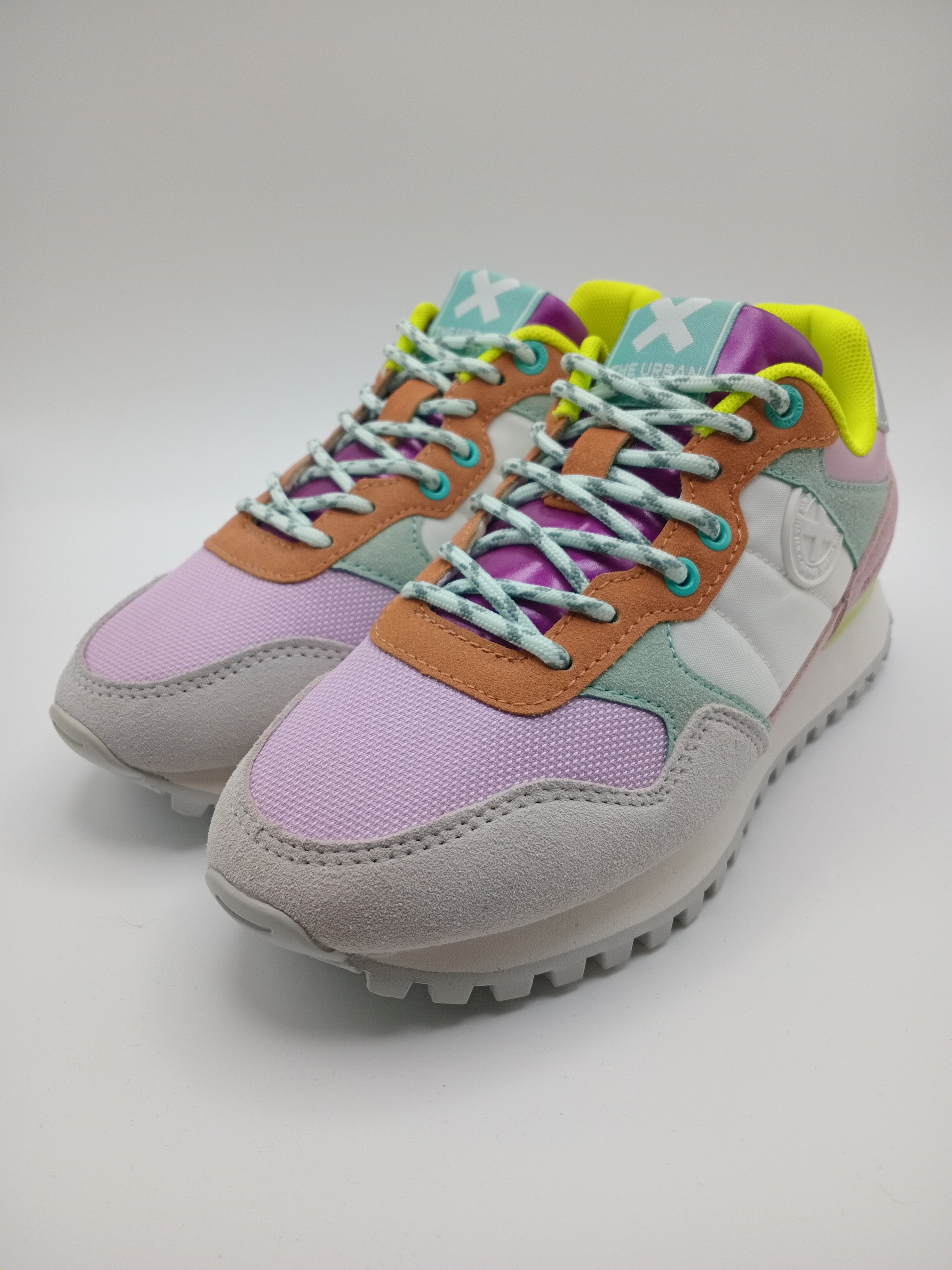 TÊNIS XTI LILAS ROXO CINZA AMARELO NEON BRANCO AZUL TECIDO SPORT