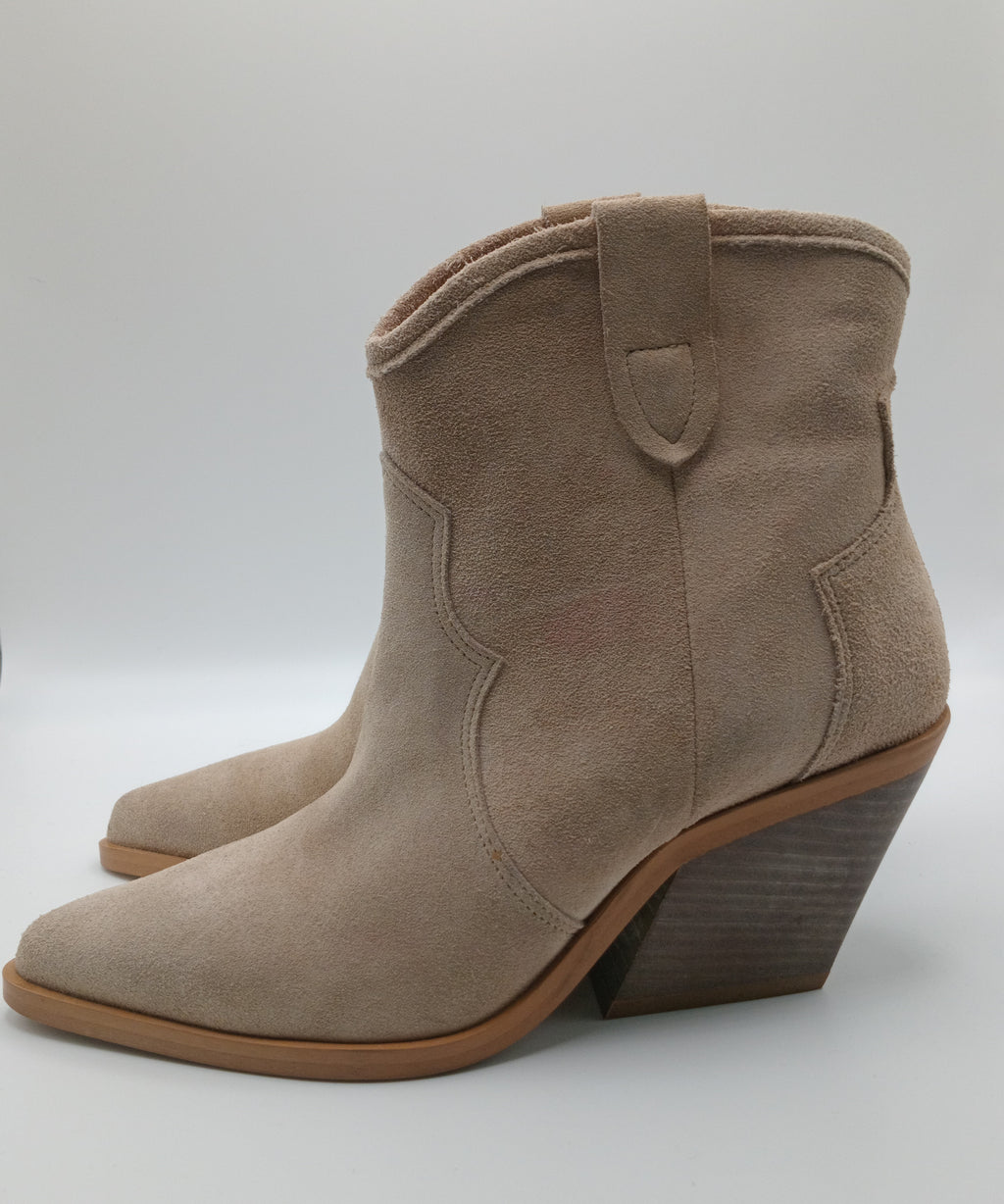 BOTA TEXANA BEAT SHOES BEGE COURO BICUDO