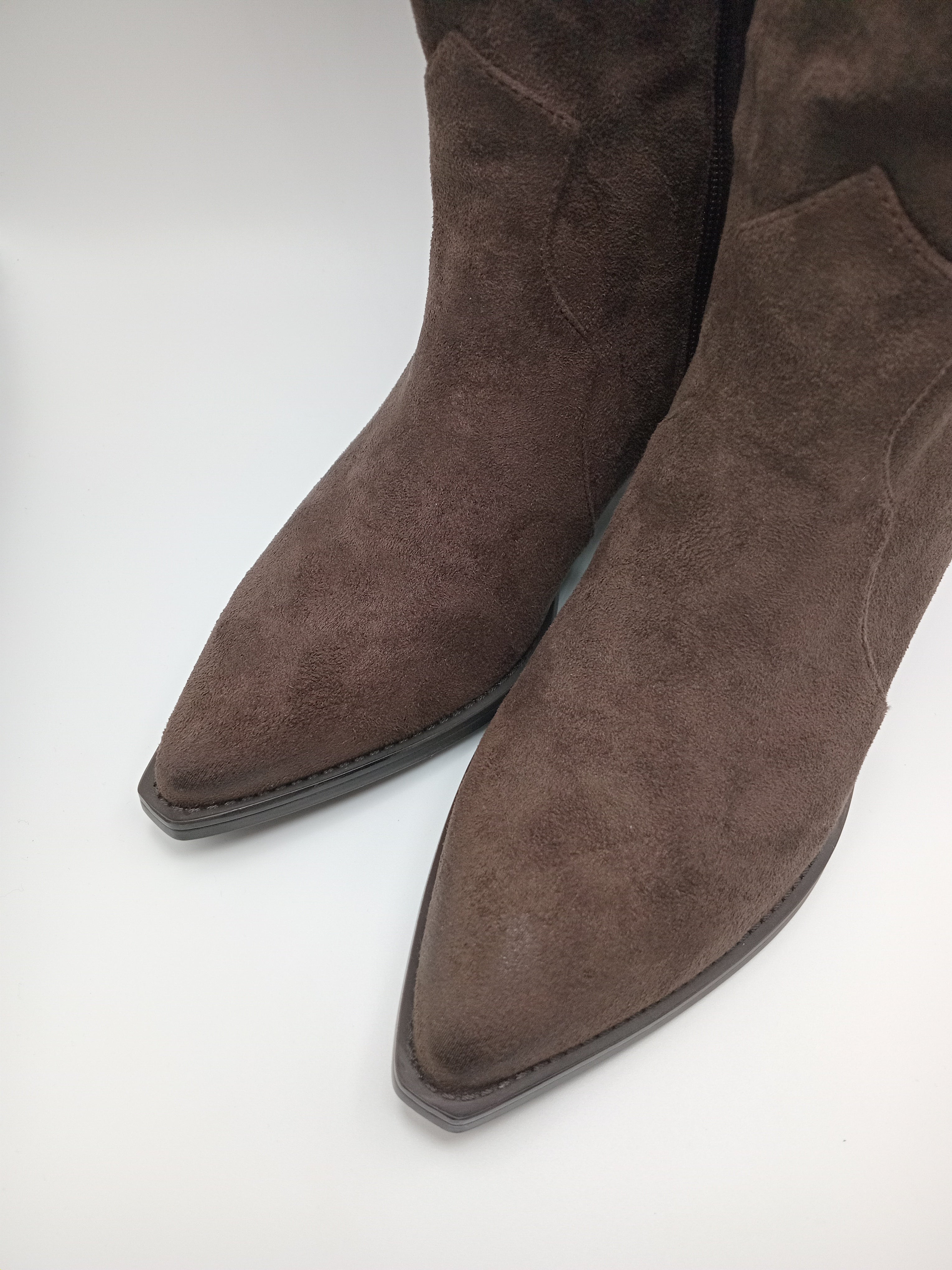 BOTA CAVALEIRA FINDLAY CASTANHO ESCURO CAMURÇA ZIPER BICUDO MONTARIA