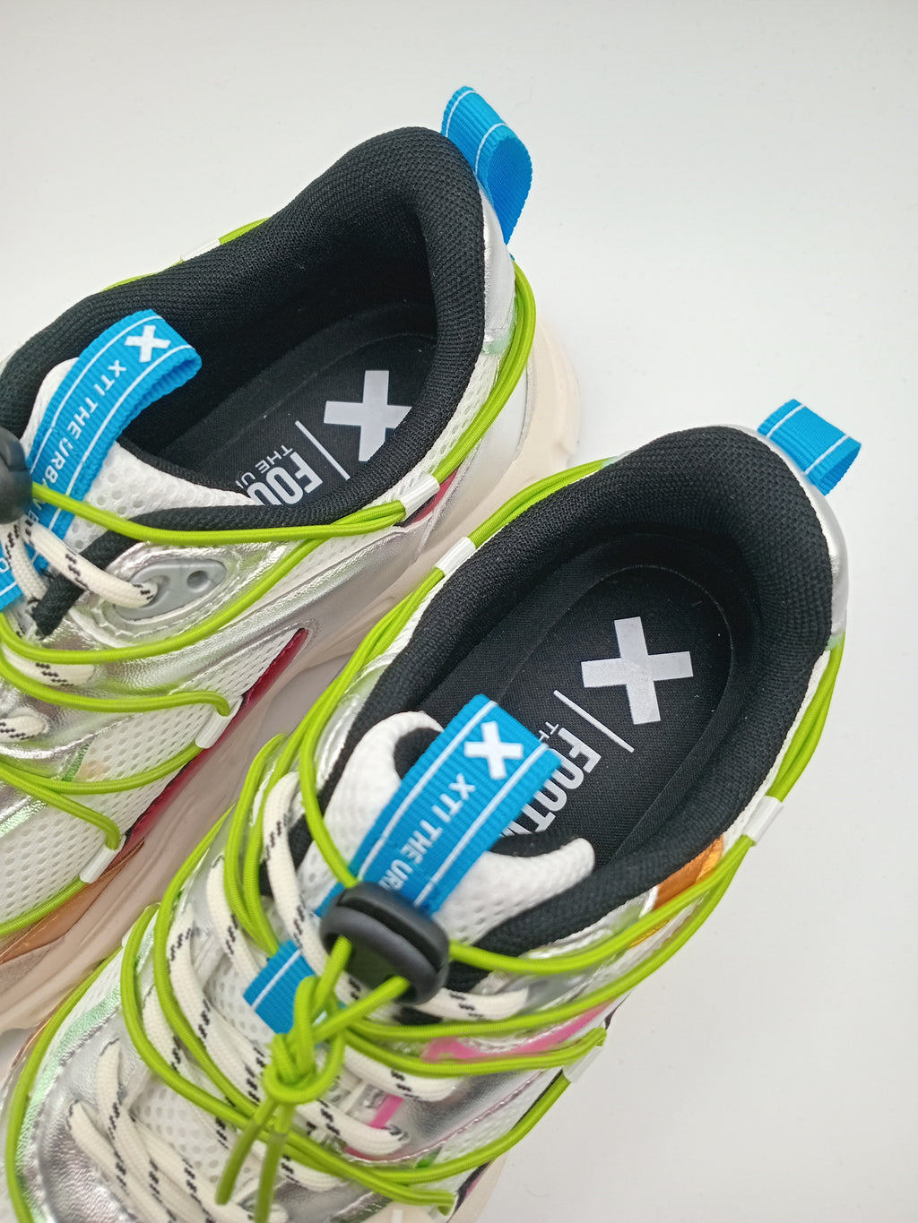 TÊNIS XTI BRANCO PRATA VERDE ROSA AMARELO LARANJA AZUL TECIDO SPORT