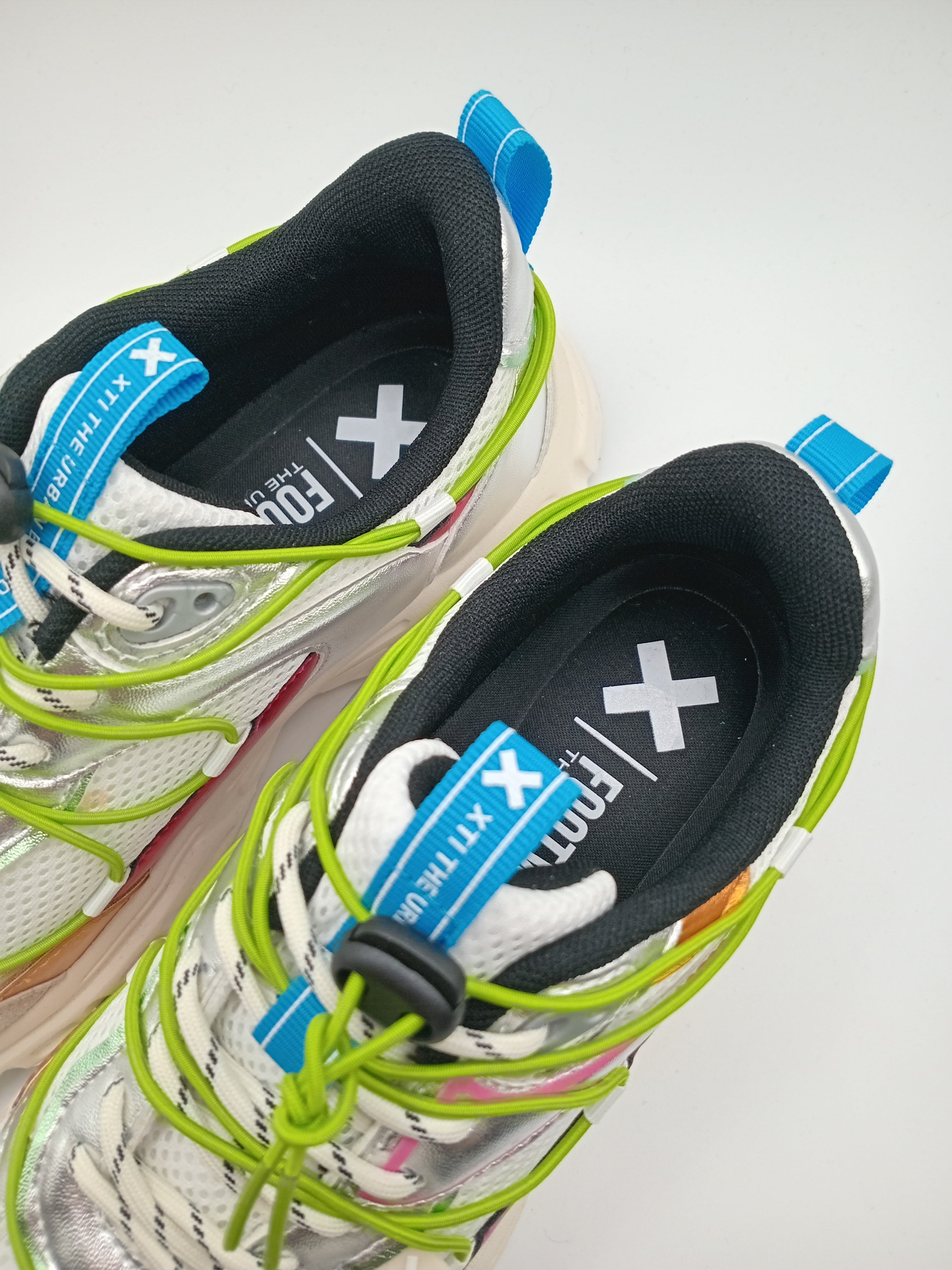 TÊNIS XTI BRANCO PRATA VERDE ROSA AMARELO LARANJA AZUL TECIDO SPORT