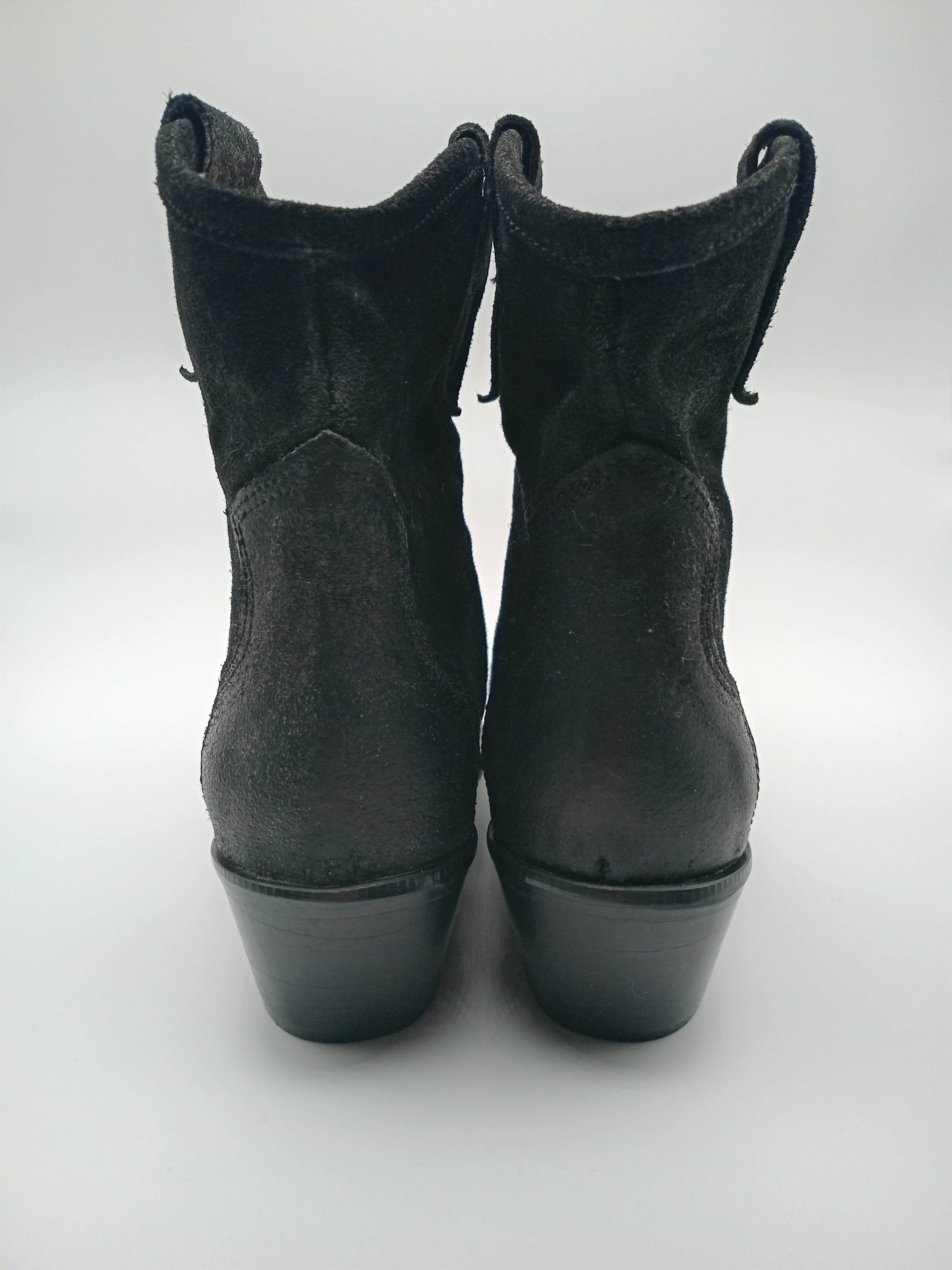 BOTA TEXANA BEAT SHOES PRETO COURO LISO BICUDO