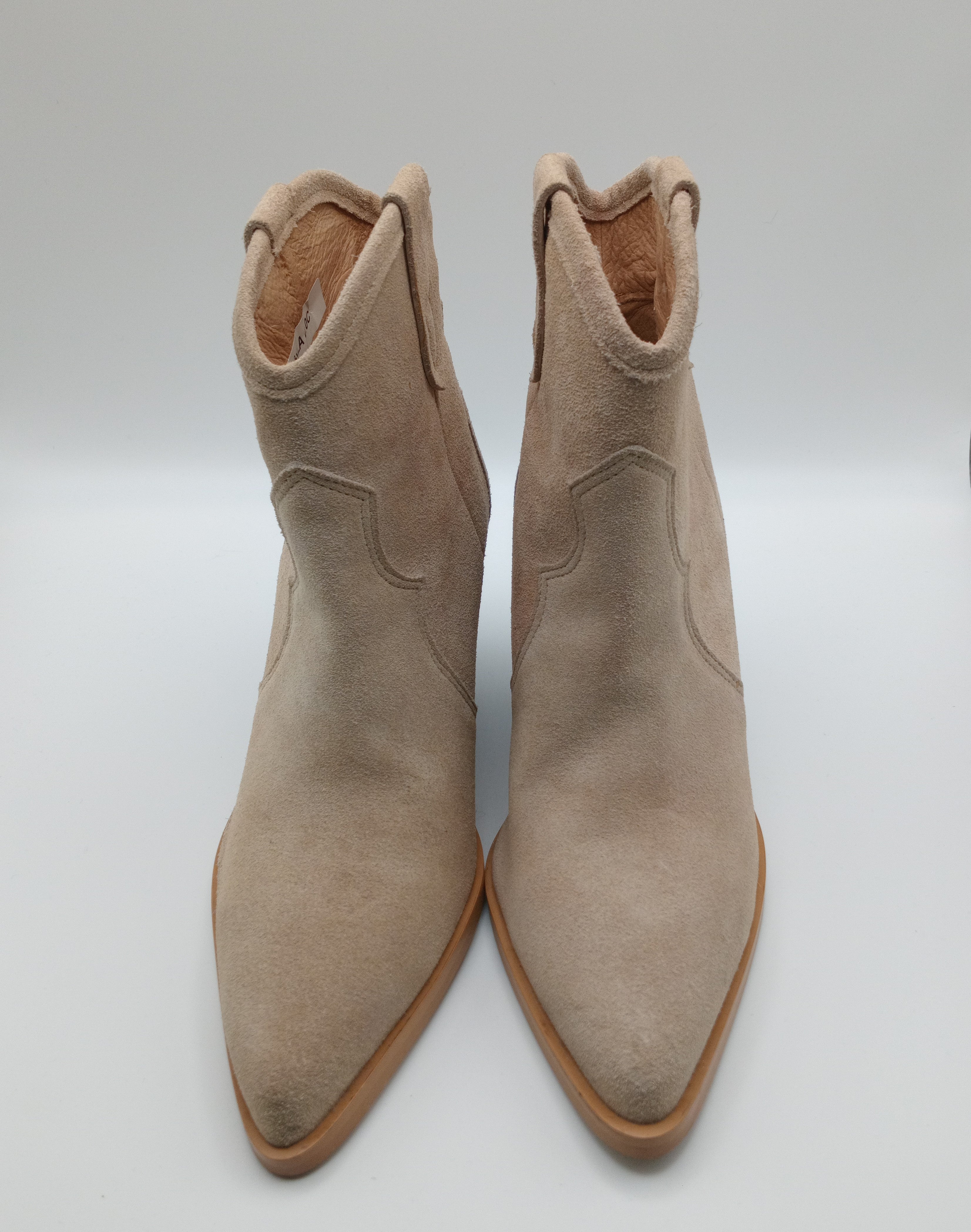 BOTA TEXANA BEAT SHOES BEGE COURO BICUDO