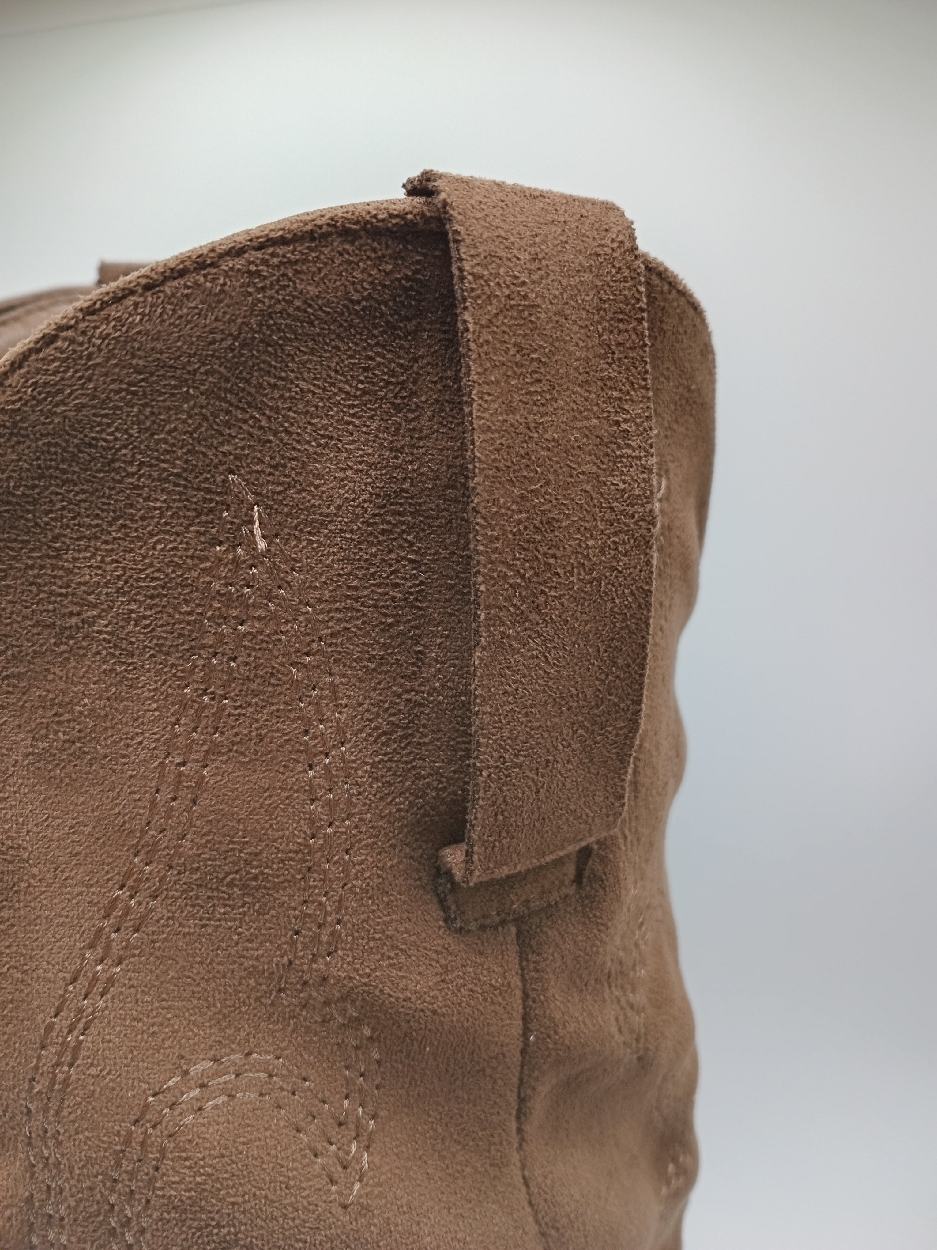 BOTA WESTERN IDEAL SHOES OLIVE CASTANHO ESCURO CAMURÇA BORDADO BICUDO ZIPER