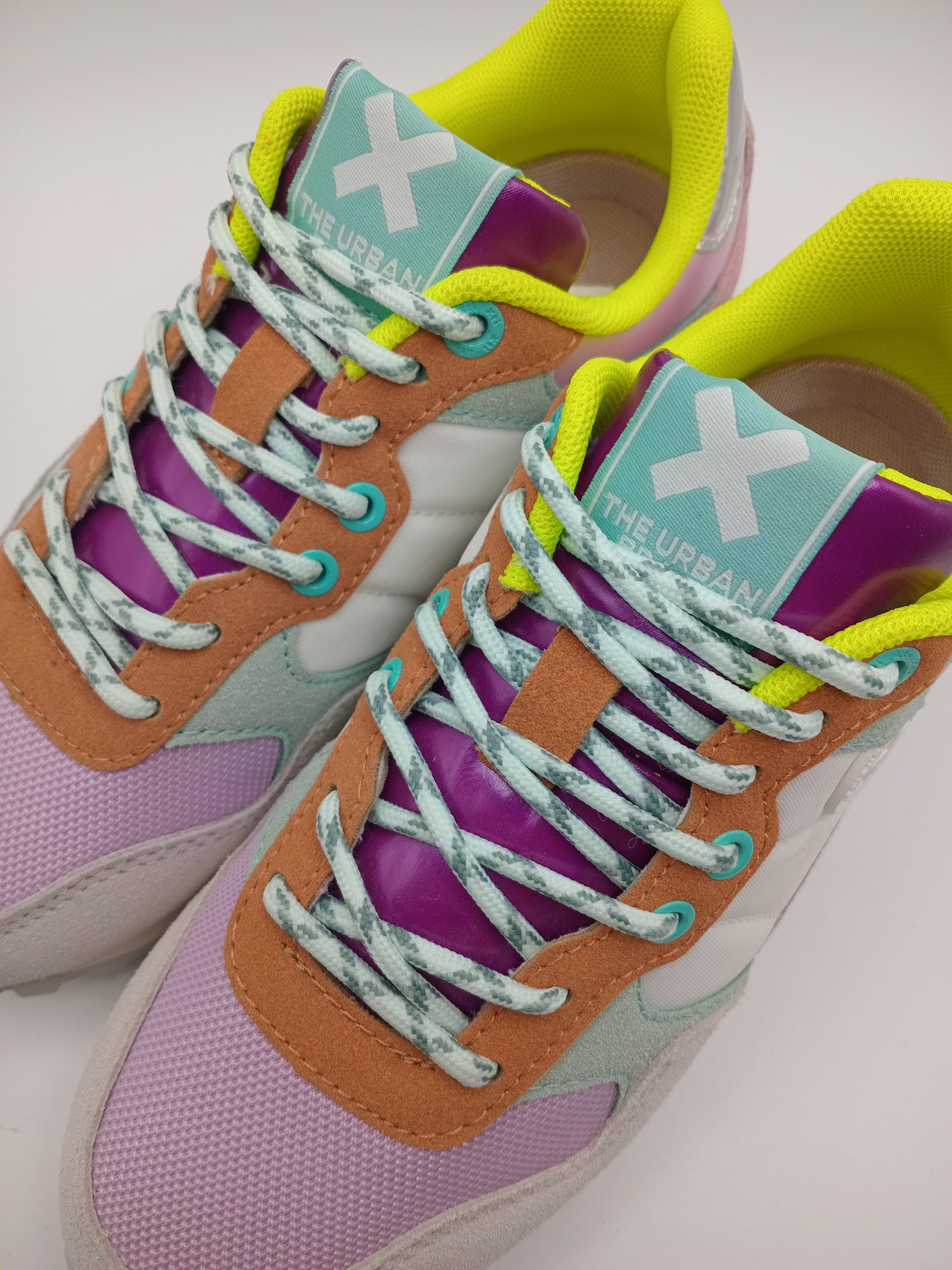 TÊNIS XTI LILAS ROXO CINZA AMARELO NEON BRANCO AZUL TECIDO SPORT
