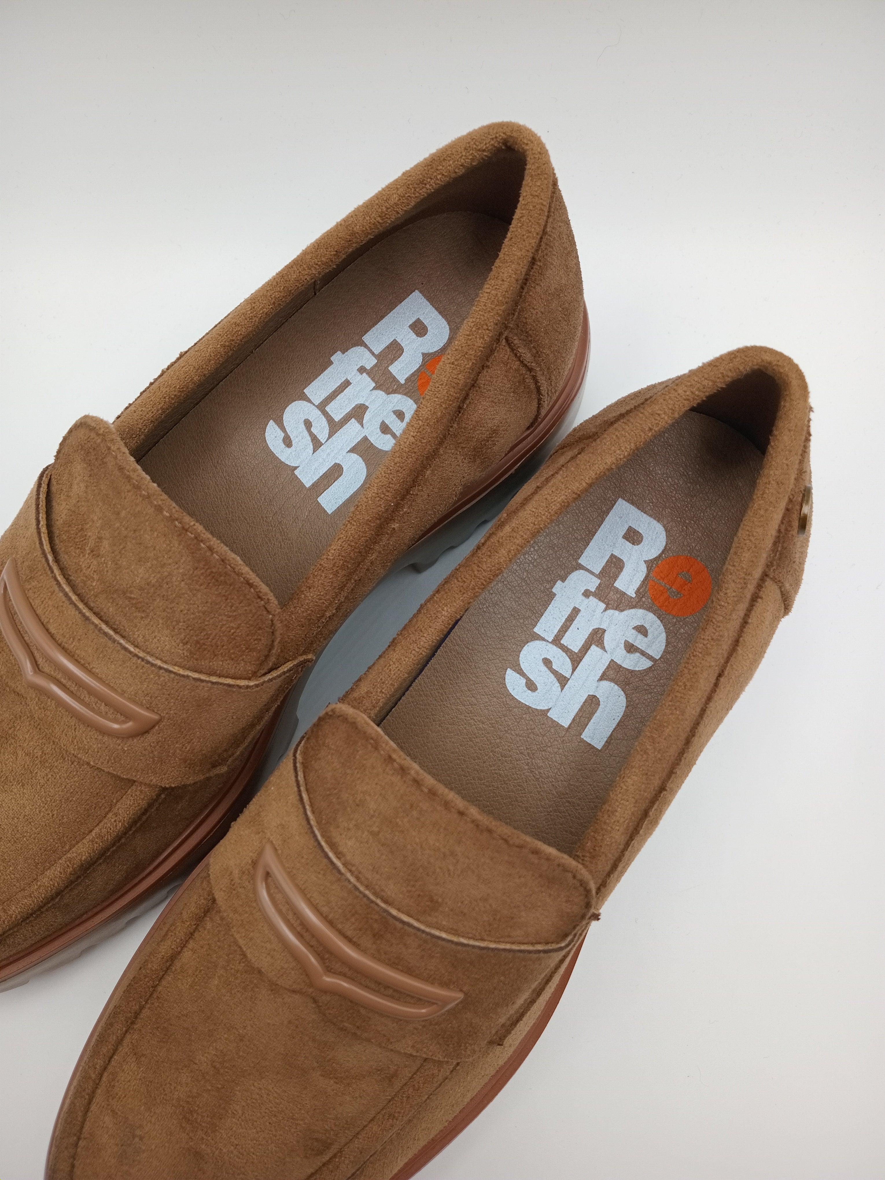 MOCASSIM SALTO REFRESH CASTANHO VELUDO TRATORADO