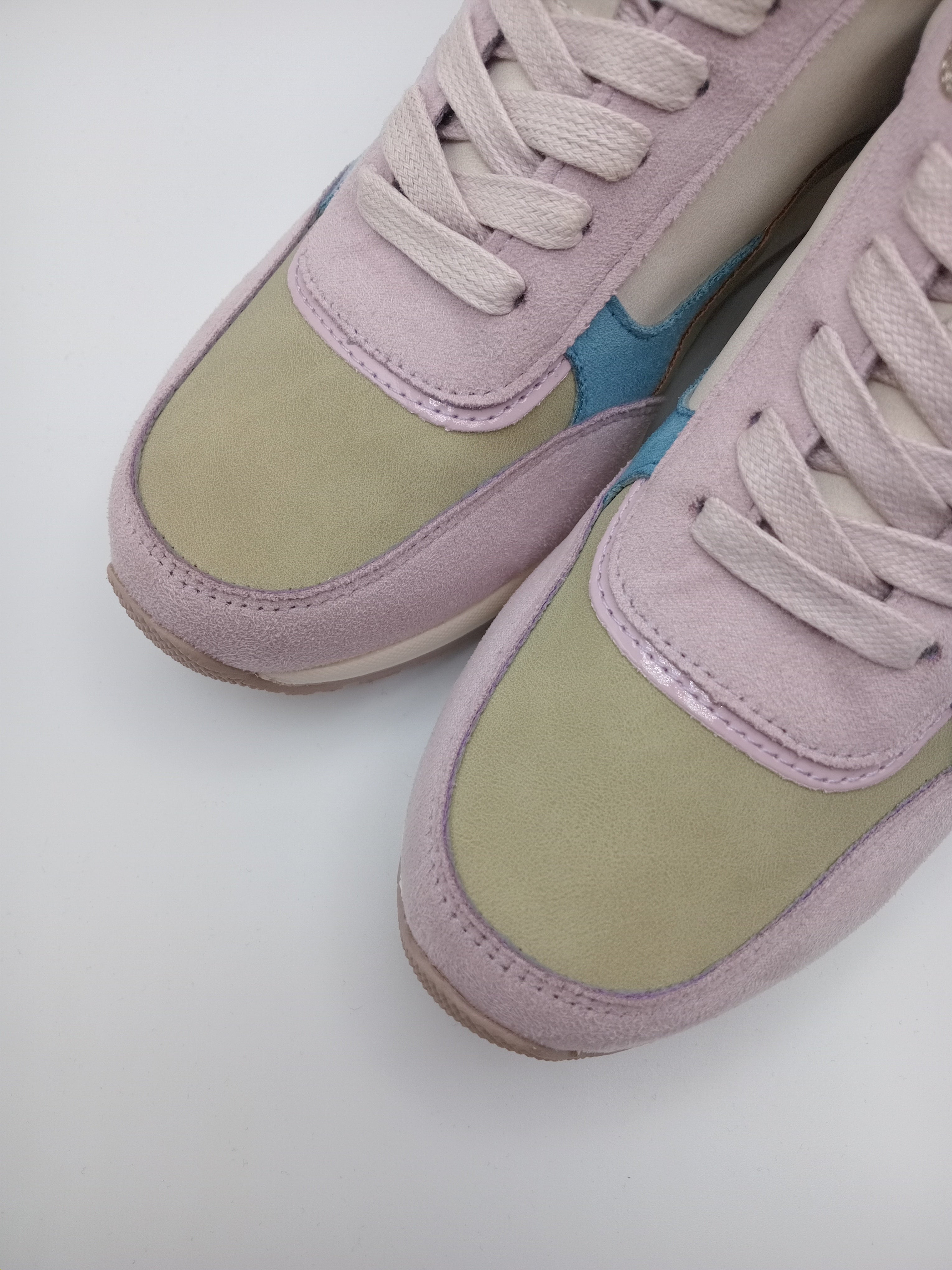 TÊNIS REFRESH LILAS CINZA AZUL TECIDO ABERTURA ZIPER LATERAL