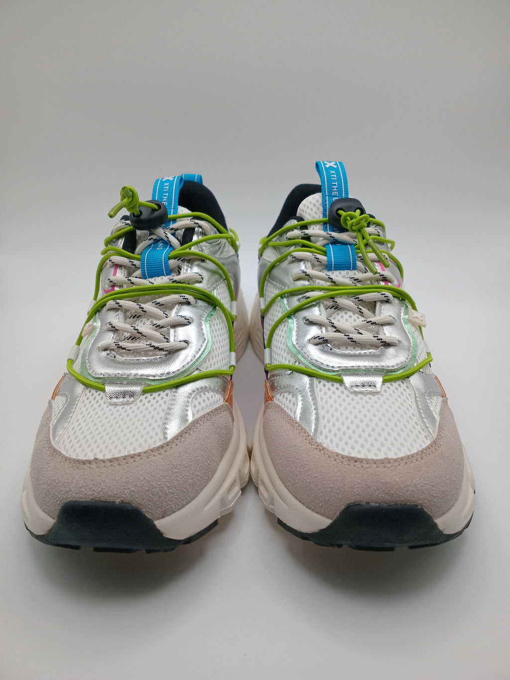 TÊNIS XTI BRANCO PRATA VERDE ROSA AMARELO LARANJA AZUL TECIDO SPORT