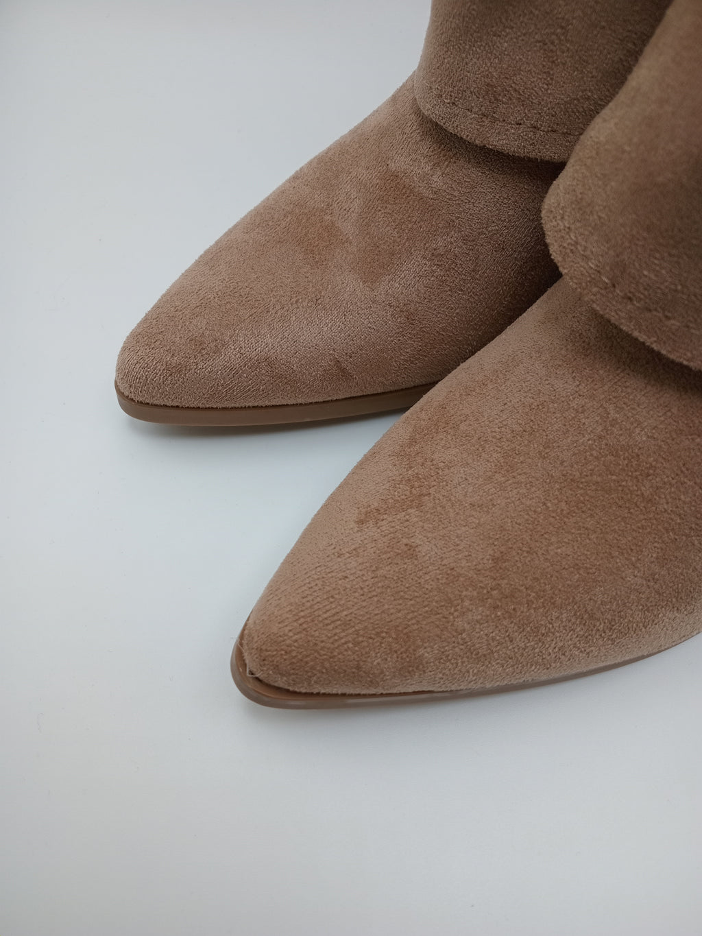 BOTA WESTERN STEPHAN PARIS BEGE CASTANHO CLARO CAMURÇA STRASS BRILHO BICUDO ZIPER CANO ALTO