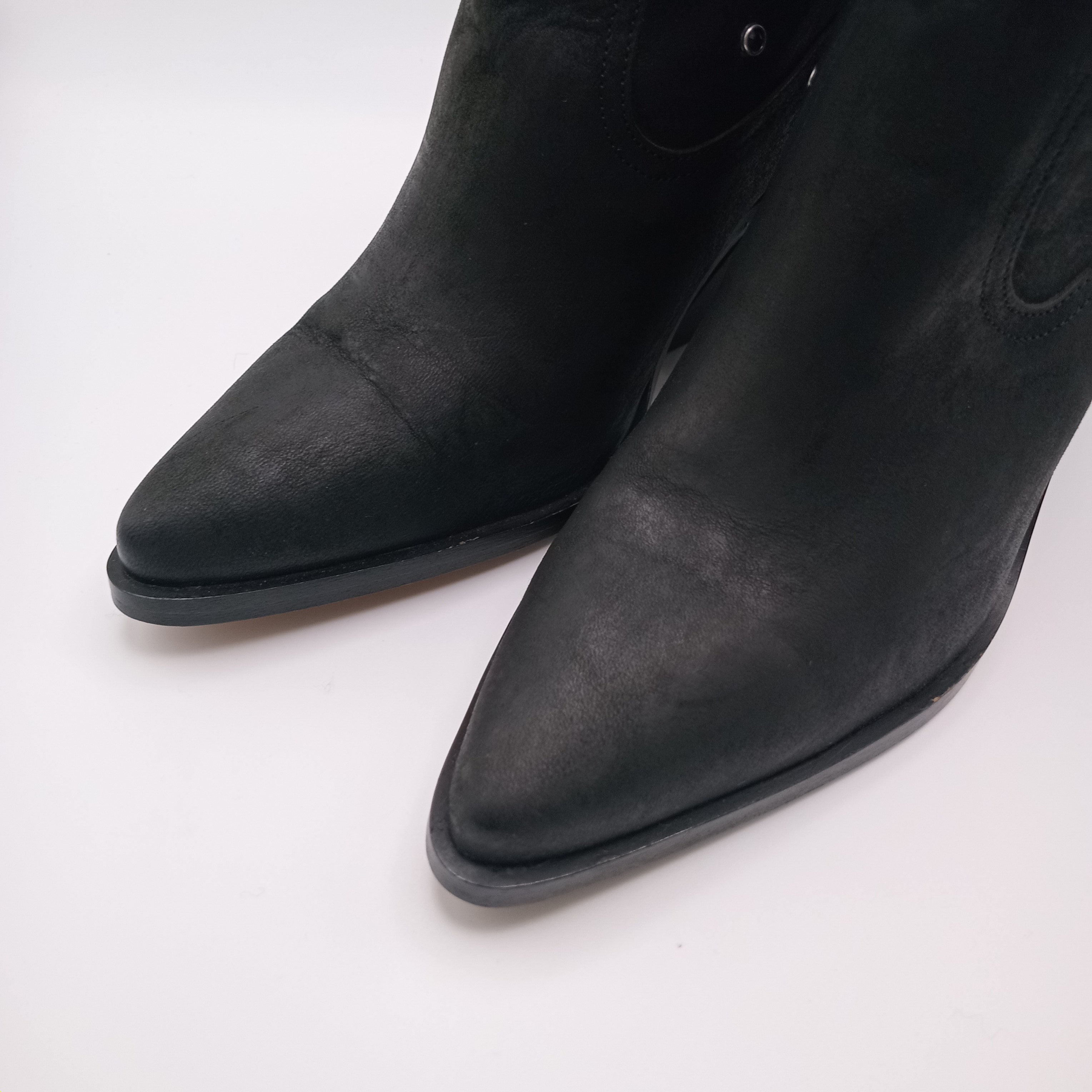 BOTA TEXANA BEAT SHOES PRETO COURO TAXAS BICUDO