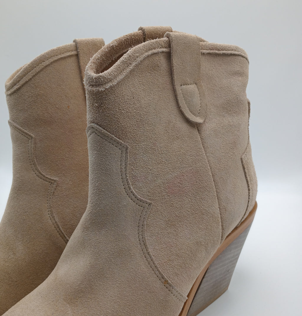 BOTA TEXANA BEAT SHOES BEGE COURO BICUDO