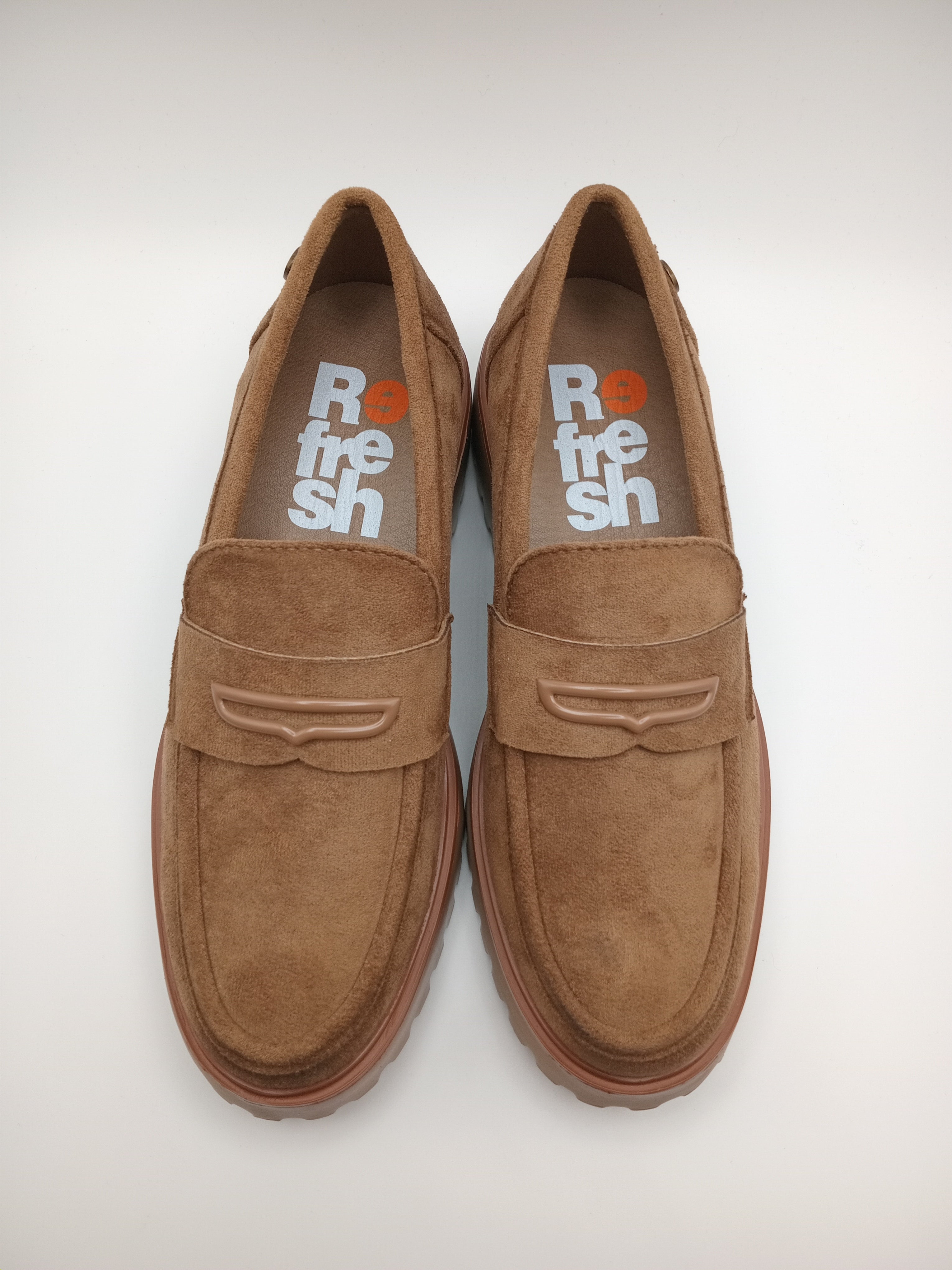 MOCASSIM SALTO REFRESH CASTANHO VELUDO TRATORADO