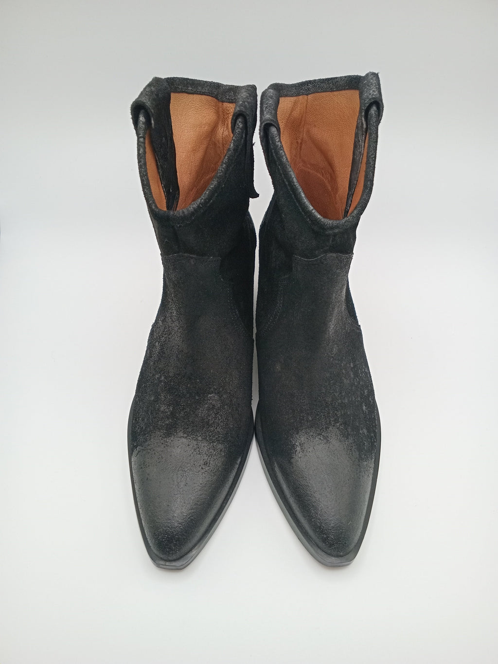 BOTA TEXANA BEAT SHOES PRETO COURO LISO BICUDO