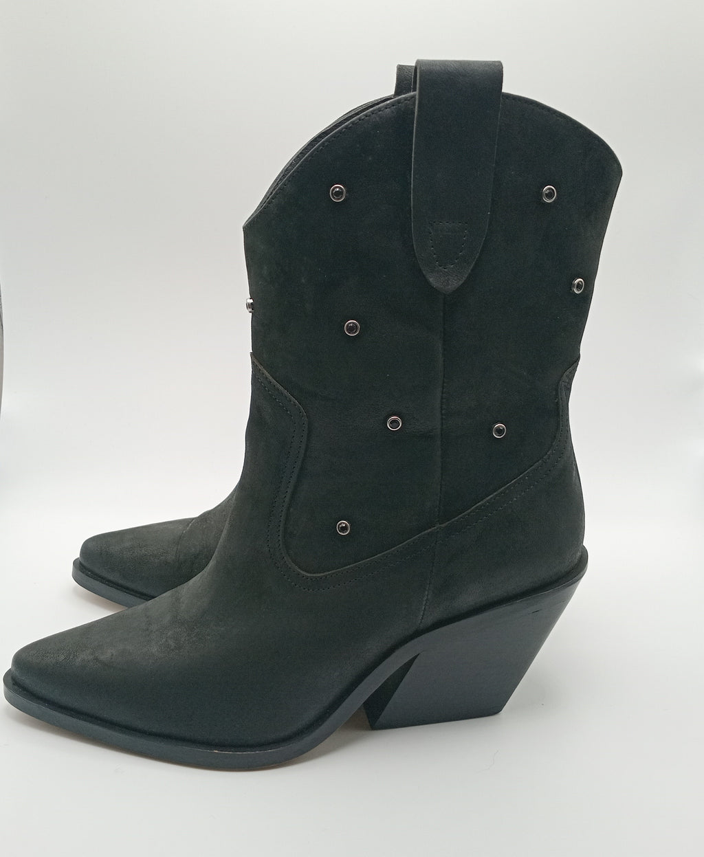 BOTA TEXANA BEAT SHOES PRETO COURO TAXAS BICUDO