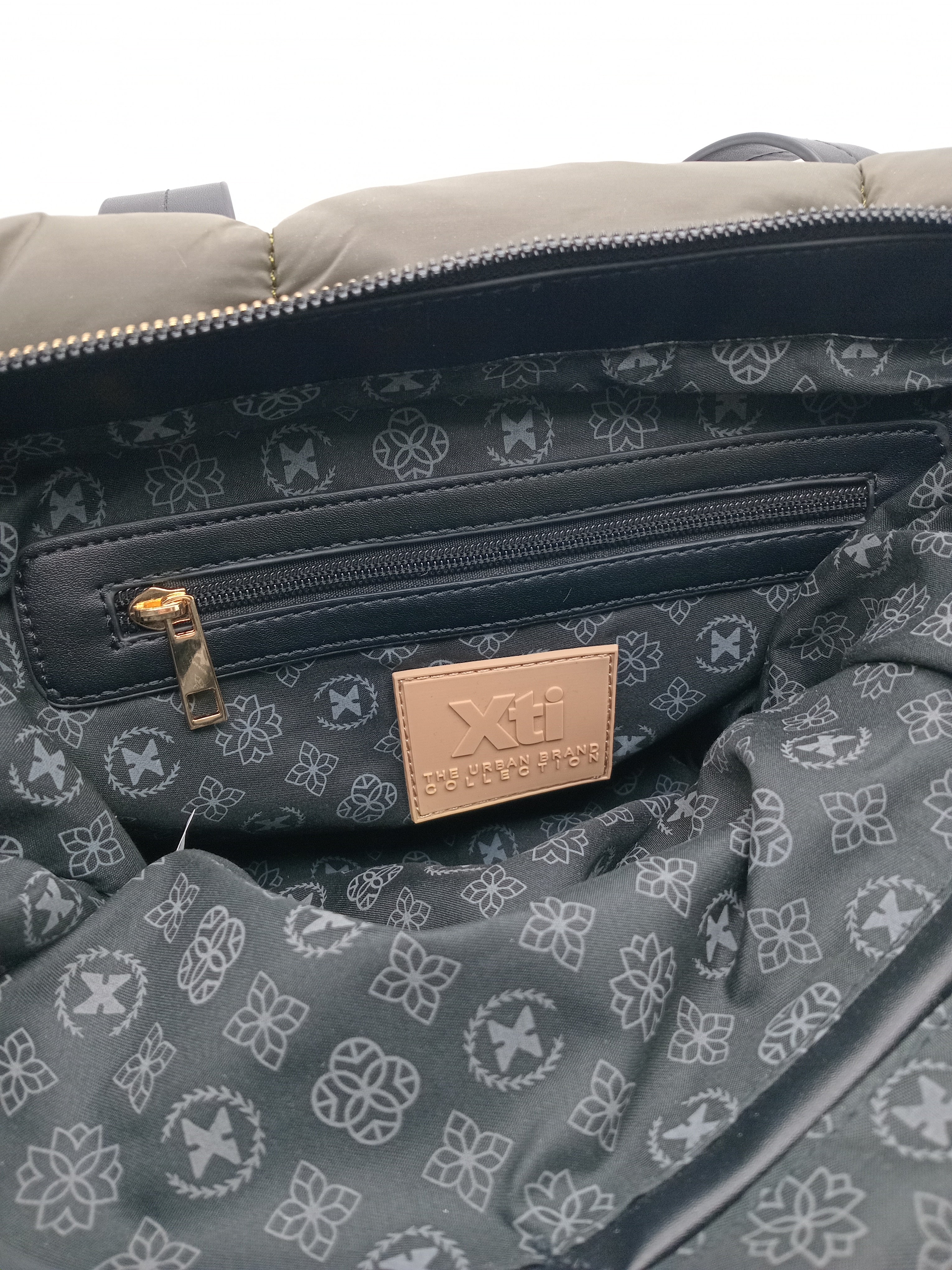 MALA XTI VERDE TECIDO ONÇA BRILHO