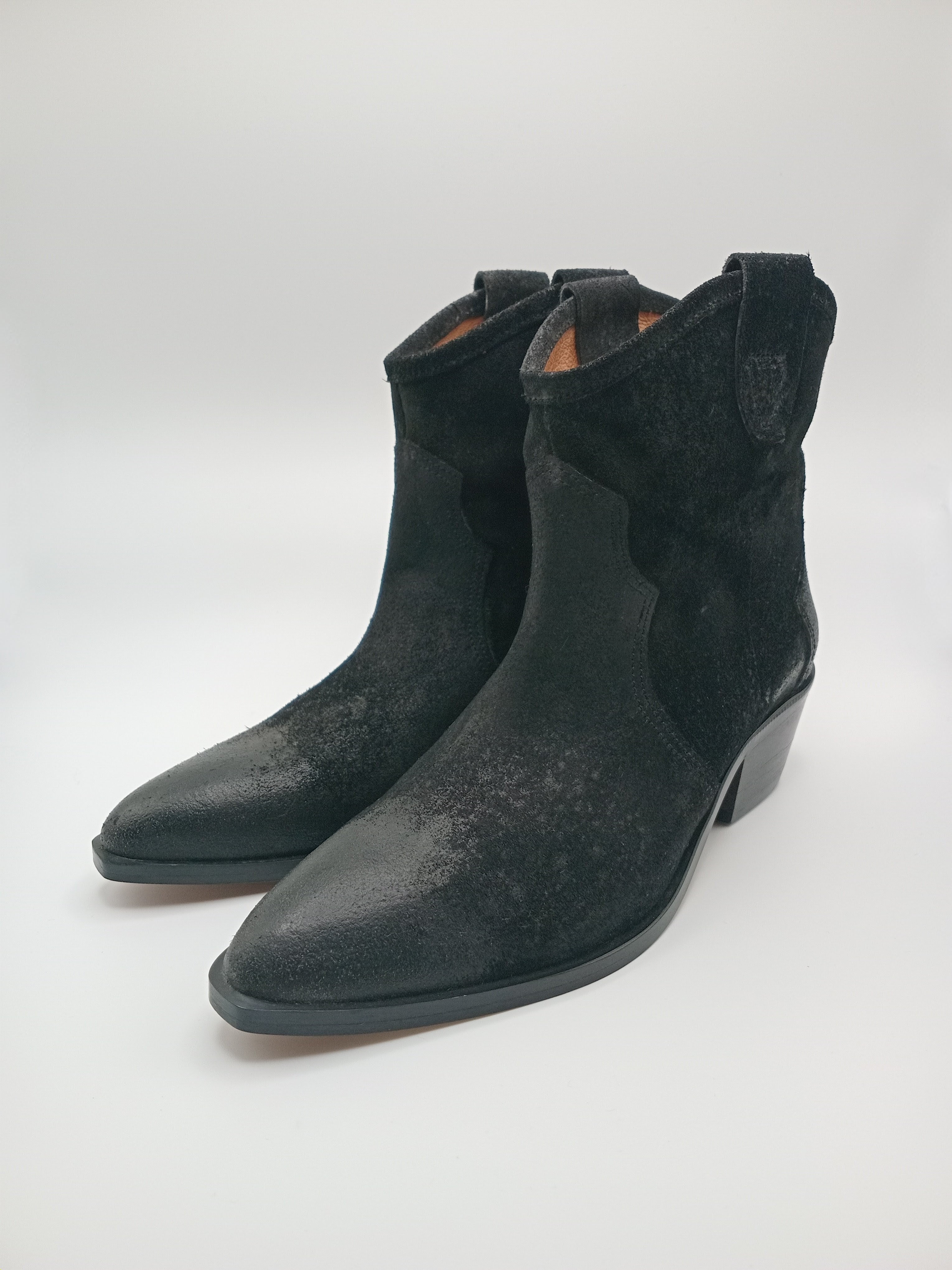 BOTA TEXANA BEAT SHOES PRETO COURO LISO BICUDO